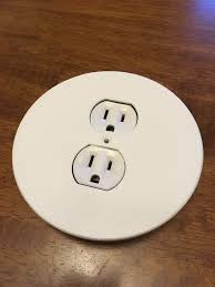 Round Outlet Cover Plate By Tuxcat Thingiverse Creative Walls Wall Outlets Outlet Covers