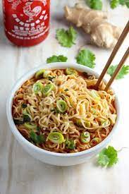 20 Minute Spicy Sriracha Ramen Noodle Soup Baker By Nature Food Asian Recipes Vegetarian Recipes