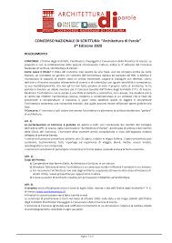 CONCORSO NAZIONALE DI SCRITTURA: &ldquo;Architettura di Parole&rdquo; 2 ...
