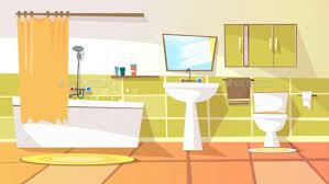 Vector Cartoon Bathroom Interior Background Cartoon Background Beautiful Bathroom Designs Bathroom Design Trends