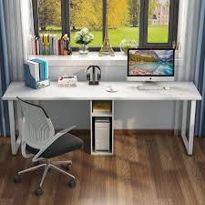 Tribesigns 78 Extra Large Double Workstation Computer Desk For Two Person Simple Modern Style Office Desk With Storage And Cabinet Works As Study Table Or Wri In 2020 Furniture All Modern
