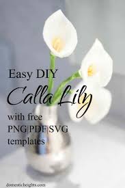 How To Make A Calla Lily With Free Templates Domestic Heights Paper Flower Bouquet Diy Paper Flowers Diy Tissue Paper Flowers Diy