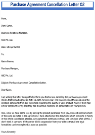 Recent economic conditions have caused a significant downturn in sales, necessitating a 20 percent. Free Termination Letter To Purchase Agreement Sample Letters