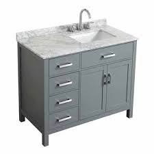 4.0 out of 5 stars. Hampton 37 Or 43 W Single Left Or Right Offset Sink Vanity Set In Grey Or White Includes Vanity Base Countertop Sink And Mirror Option By Belmont Decor Kitchensource Com