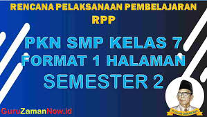 Contoh silabus smp kurikulum 2013 mapel ppkn, attachment. Rpp 1 Lembar Pkn Kelas 7 Semester 2 Revisi 2020 Guru Zaman Now