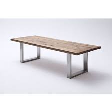 Esstisch Aus Massiv Eiche Tisch Mit Einem Gestell Aus Metall Masse 220 X 100 Cm Tische Massivholz Style Esstisch Eiche Esszimmertisch Holz Esszimmertisch