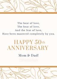 A golden jubilee anniversary should be celebrated. 50th Wedding Anniversary Wishes For Parents True Love Words Anniversary Wishes For Parents 50th Wedding Anniversary Wishes Wedding Anniversary Wishes
