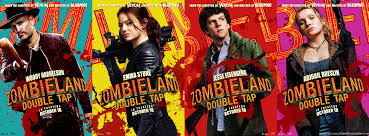 Columbus, tallahassee, wichita, and little rock move to the american heartland as they face off against evolved zombies, fellow survivors, and the growing pains of the snarky makeshift family. New Zombieland Double Tap Character Posters Movies