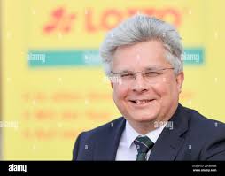 Leipzig, Germany. 23rd Feb, 2021. Frank Schwarz, Managing Director of  Sächsische Lotto-GmbH, stands next to