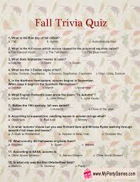 March madness is upon us, and you know that that means. Free Printable Fall Trivia Quiz