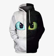 Night fury/da vinci's flying machine tattoo i got today! 3d How To Train Your Dragon Night Fury And Light Fury Sweatshirt 800x799 Png Download Pngkit