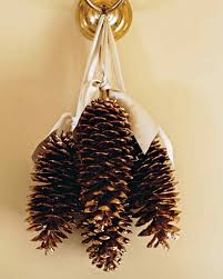 Ornament christmas pinecone pine cones golden new year accessories home decor sl. Gilded Pinecones Martha Stewart