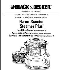 Black And Decker Steamer Manual User Manual For Black And Decker Flavor Steamer Manual In 2020 With Images