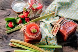 Confiture Fraise Rhubarbe Au Thermomix Recette Fraise Rhubarbe Confiture Fraise Recette Confiture