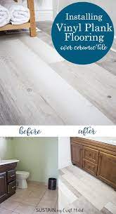 Vinyl plank flooring bathroom installs are a hot new trend. Installing Vinyl Plank Flooring Lifeproof Waterproof Rigid Core Sustain My Craft Habit