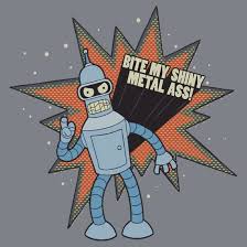 Bender Futurama Bite My Shiny Metal Pin En Christmas Wish List