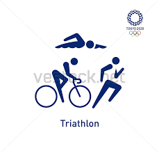 More than 50 star triathletes will line up bidding for gold in the men's olympic games triathlon in tokyo early on monday (late sunday in the uk) and you can follow it live with tri247. Triathlon Pictogram Tokyo 2020 Olympics Pictograms Vector Vestock Tokyo 2020 Olympics 2020 Olympics Triathlon
