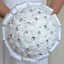 This number serves as a general basis to help you decide how much to budget for your wedding blooms. Compare Prices On Crystal Wedding Bouquets Online Shopping Buy Low Price Crystal Wedding Bouquet Silk Flowers Wedding Wedding Bouquets Wedding Bridal Bouquets