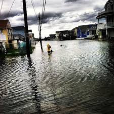 A Street Underwater West Wildwood New Jersey Hurricane