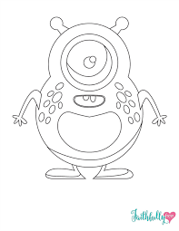 And you have one free hour or more. Monster Coloring Pages Free Printables Faithfully Free