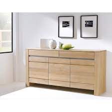 L 181 x p 42 x h 84 cm : Bahut 3 Portes 2 Tiroirs Yucca