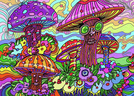 Stickers featuring millions of original designs created and sold by independent artists. Psychedelic Mushrooms Wall Art Pixels