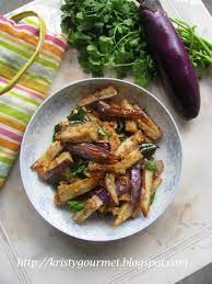 Brinjal bamboo shoot juice fermented dry fish green chillies garlic paste and salt for. Crispy Salted Fish Brinjal Cole Greer