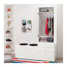Stuva Fritids Armoire Avec Banc De Rangement Blanc Blanc 150x50x192 Cm Ikea Ikea Stuva Ikea Storage Bench