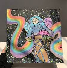 Trippy mushroom painting easy ; Trippy Mushroom Psychedelic Drawings Trippy Painting Trippy Drawings