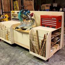 Combo Miter Saw Station Lumber Rack Lumber Rack Lumber Storage Miter Saw