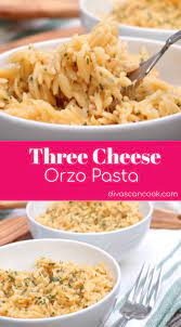 How To Make 3 Cheese Orzo Pasta Recipe Rice Side Dish Recipes Rice Side Dishes Pasta Dishes