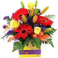 The freshest flower delivery in melbourne. Rainbow Bright Flower Arrangement Flowersales