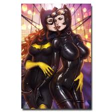 Catwoman Cartoon Wall Art Poster Superhero Hot Girl Picture Silk Canvas  Print | eBay