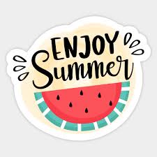 Enjoy your fabulous summer trip! Enjoy Summer Summer Sticker Teepublic