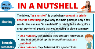 Grammarly helps you eliminate errors and find the perfect words to express yourself. In A Nutshell What Does In A Nutshell Mean Useful Example Sentences English Study Online