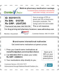 Prescription discount cards are primarily designed to be used similarly to a traditional coupon, except these coupons are applicable toward the price of prescription medications. Print Free Discount Rx Card Chamberchoice