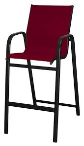 Red High Back Sling Bar Stool 30 In Bar Stools Home Furniture