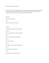 You can use this swimming information to make your own swimming trivia questions. The Lightning Thief Trivia Questions
