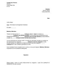 Lettre D Information Du Changement D Adresse De L Abonne D Un Journal Magazine Modele De Lettre Gratuit Exemple De Lettre Type Documentissime