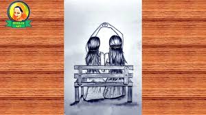 Maybe you would like to learn more about one of these? Best Friends Pencil Sketch Tutorial How To Draw Two Friends Sitting On Bench Best Friends Draw Video Dailymotion