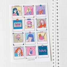 Printed on glossy adhesive vinyl on a 4″x6.25″ sheet. Kawaii Polaroid Sticker Sheet Aesthetic Candy Sweet Etsy Ireland
