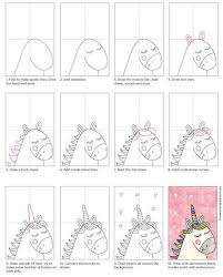 Diy Tutorial Step By Step In Twelve Steps How To Draw A Unicorn With Wings Cute Unicorn In 2020 Unicorn Drawing Kids Art Projects Unicorn Painting