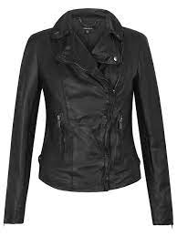 Muubaa Monteria Black Leather Biker Jacket