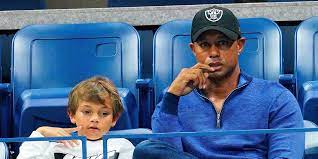 Tiger Woods Caddies For Son Charlie 10 During Junior Golf Event People Com