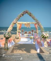 10 Seaside Mandaps So Stunning That You Would Want To Marry On A Beach Beach Wedding Decorations Indian Beach Wedding Beach Wedding Decorations Diy