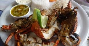 Langouste Grillee Avec Du Riz De La Sauce Chien Et Puree D Igname Cuisine Antillaise Cuisine Creole Cuisine