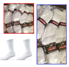 Details About Wholesale Lots White Power Club Socks Crew All White Socks Size 9 11 10 13