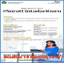 Check spelling or type a new query. Lombainternasional Info Gratis Lomba Menulis Opini Untuk Guru Dari Kemntrian Keuangan Berhadiah 22 5 Juta