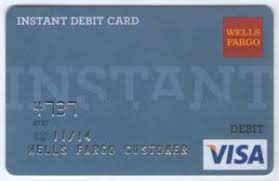 This optional debit card overdraft service means the bank will approve everyday debit card and atm transactions at its discretion, even if. Bank Card Wells Fargo Instant Debit Wells Fargo United States Of America Col Us Vi 0137 01