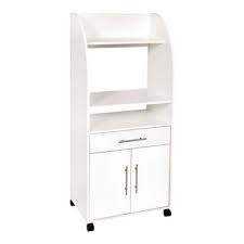 Desserte Micro Ondes L 62 Cm Ciboulette Coloris Blanc Vente De Table Et Chaises De Jardin Conforama